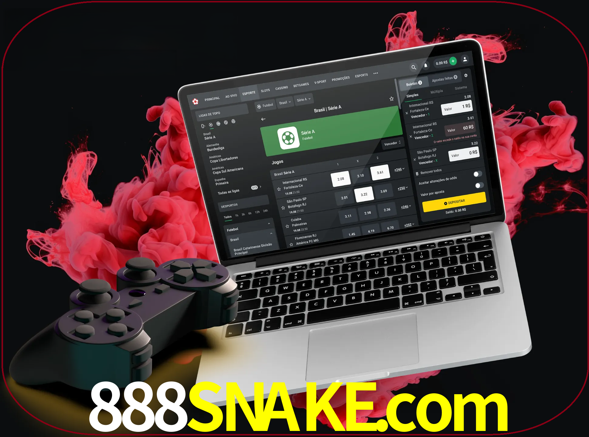 Visite a secção especial de jogos de vídeo em 888snake para descobrir em que jogos pode apostar e ganhar muito dinheiro.