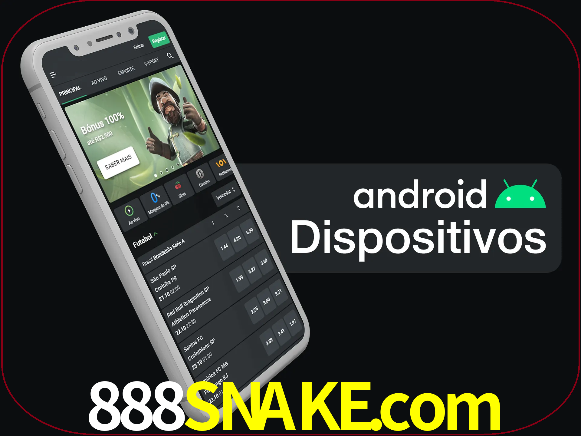 O aplicativo suporta a maioria de todos os dispositivos Android.