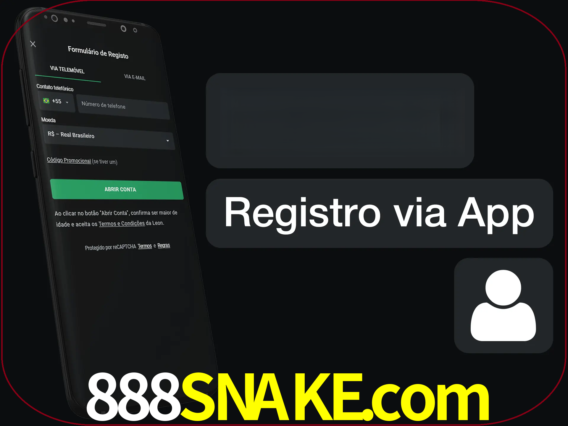 Registre-se com duas etapas usando o aplicativo.