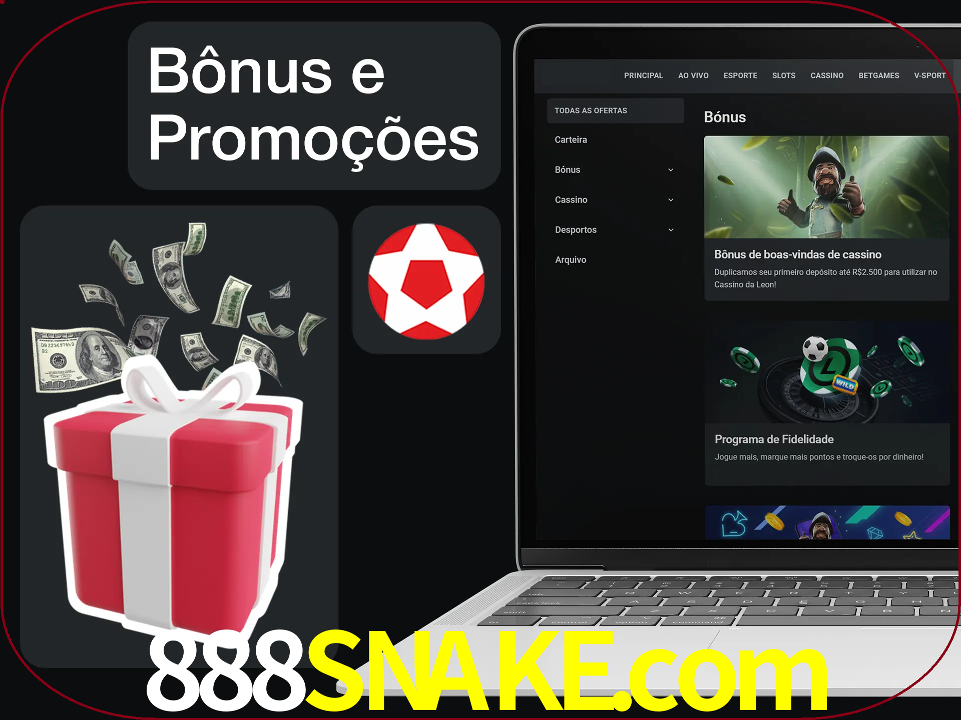 Verifique se há novos bônus e promoções.