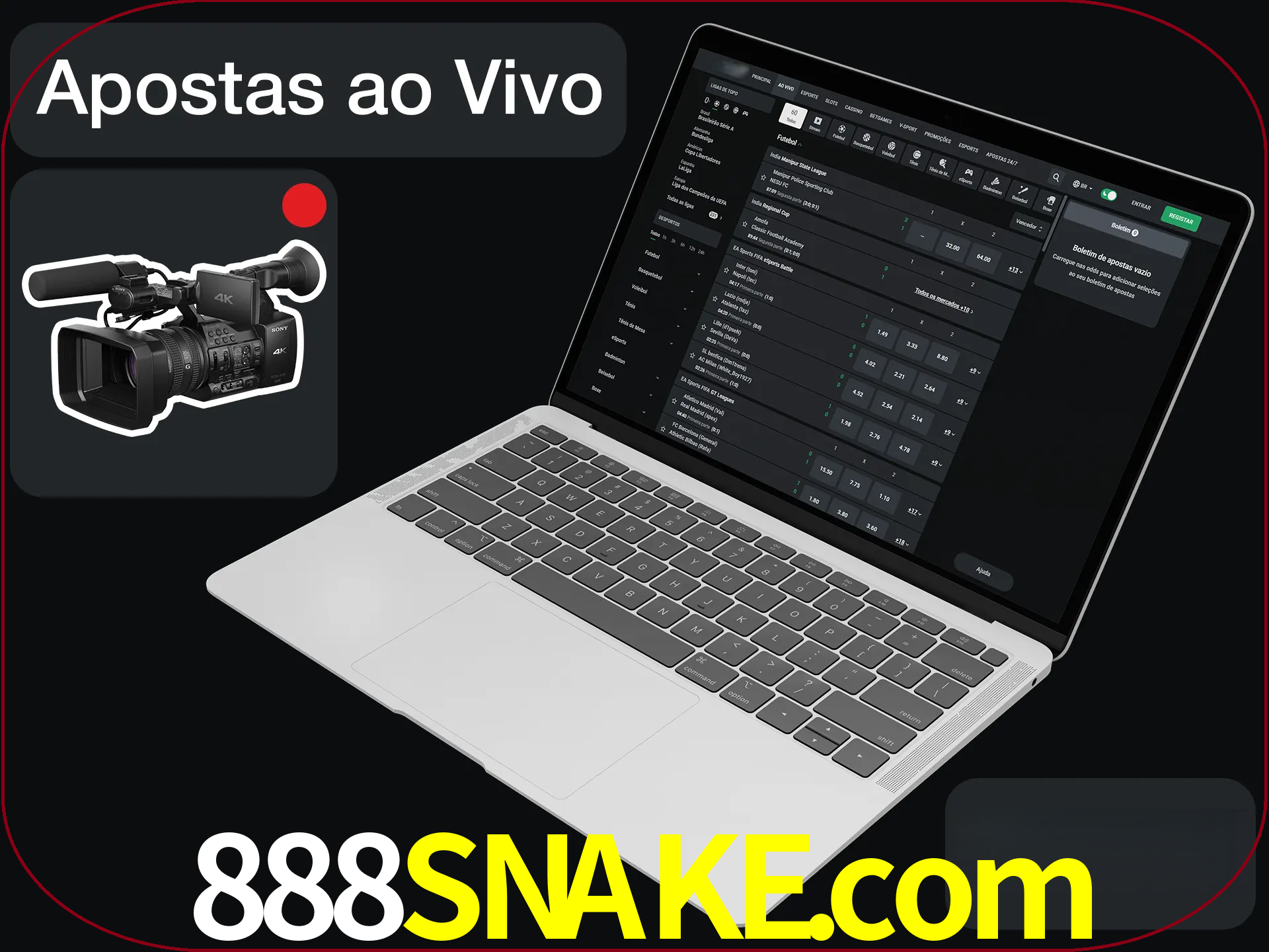 Aposte em formato ao vivo em nosso site.