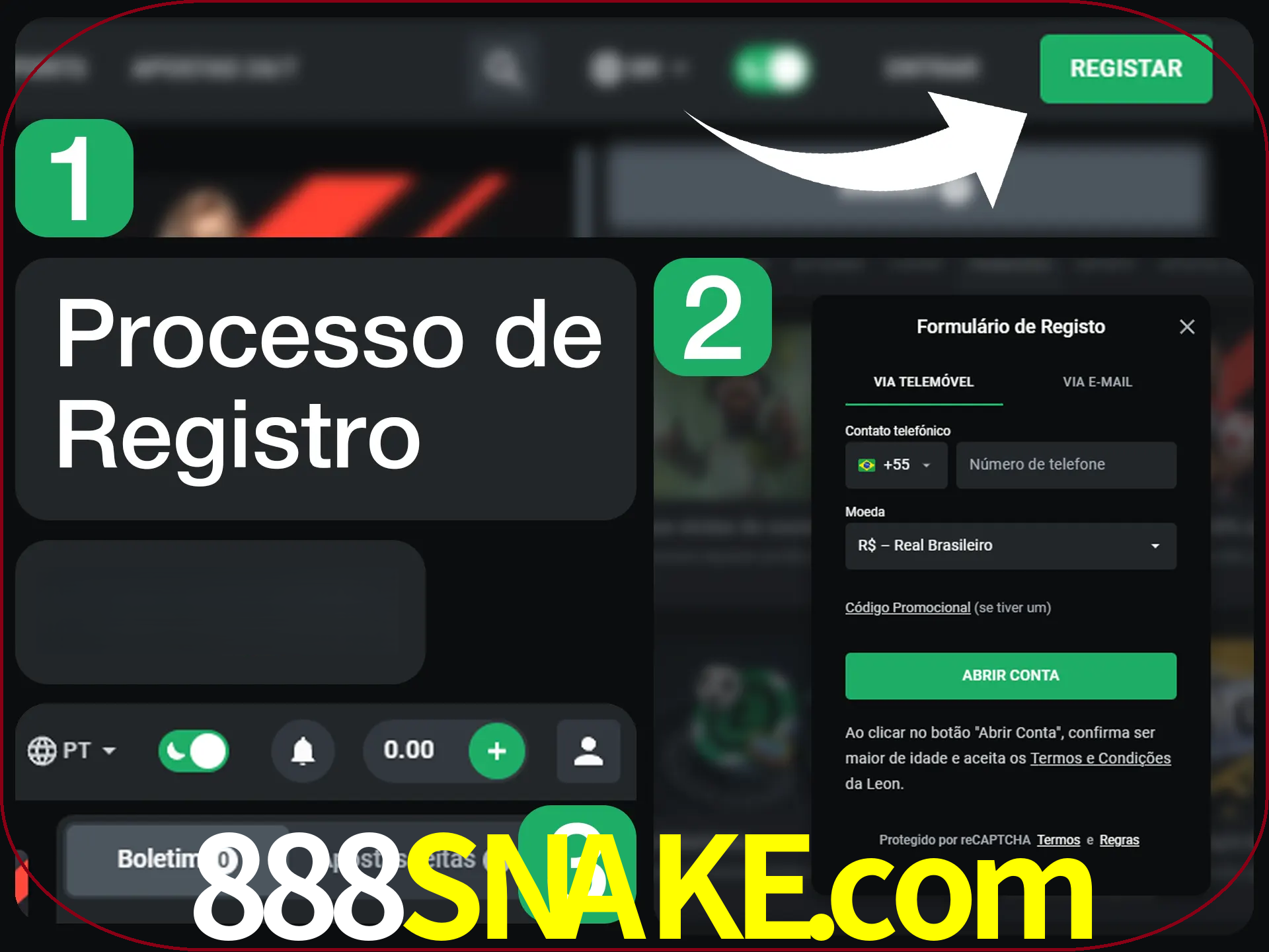 O processo de registro na LeonBet é simples.